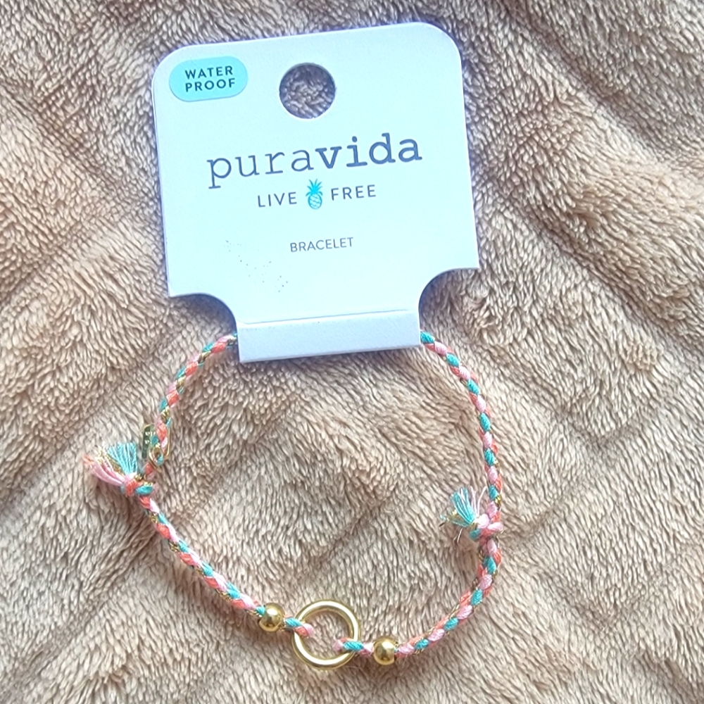 Pura Vida Friendship Ring Bracelet In Rasberry